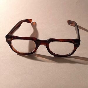 Vintage 1950s American Optical Company Unisex Tortoise Thick Eyeglass Frames